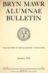 Bryn Mawr Alumnae Bulletin, 1932