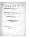 Prolusio animadversiones ad quaedam Platonis loca: qua examina in schola Nicolaitana praenuntiat by Theophilus Samuel Forbiger