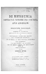 De Metonymia abstractae notionis pro concreta apud Aeschylum by Heinrich Rüter